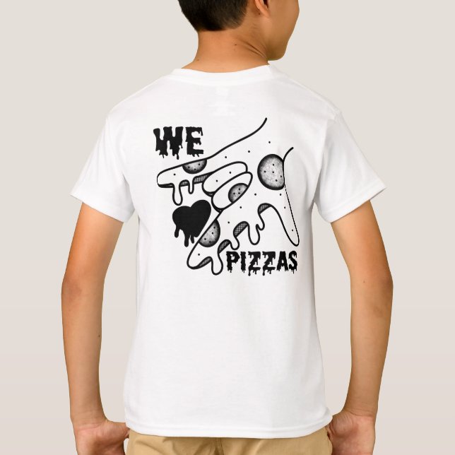 Wir Liebe Pizzas - Pizza Liebe - ASL ILY Obsession T-Shirt (Rückseite)