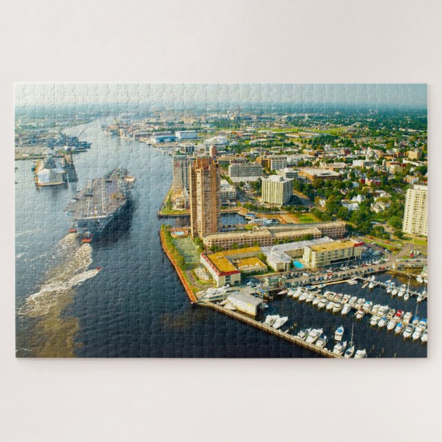 Wir Liebe Portsmouth Virginia. Puzzle (Horizontal)