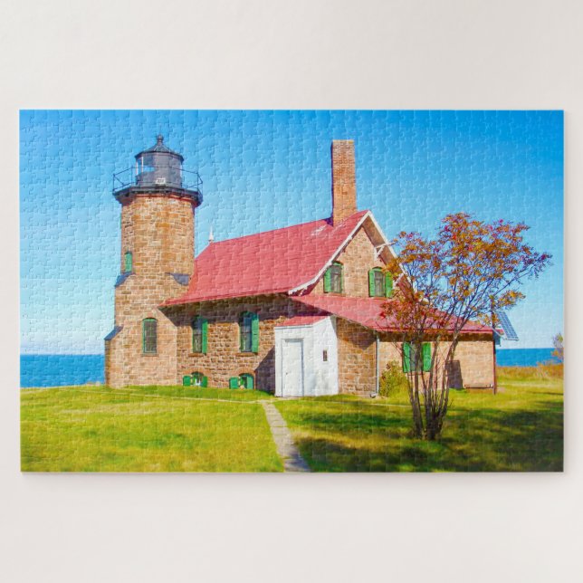 Wir Liebe Sand Island Wisconsin. Puzzle (Horizontal)