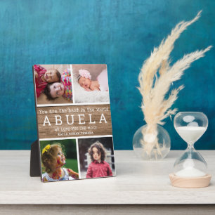 Wir Liebe Sie Abuela 4 Foto Collage Wood Fotoplatte