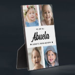 Wir Liebe Sie Abuela Familie halten Foto Collage Fotoplatte<br><div class="desc">Erstellen Sie mit Ihren Lieblingsfamilienfotos ein besonderes Geschenk. Diese moderne Foto-Collage enthält 4 wertvolle Bilder ihrer Enkel. Der gesamte Text ist bearbeitbar. Ja,  es ist das perfekte Geschenk für den Muttertag,  aber jede Großmutter würde das auch an ihrem Geburtstag oder als Weihnachtsgeschenk erhalten.</div>