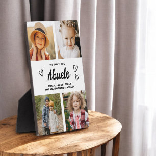 Wir Liebe Sie Abuelo Moderne FotoCollage Fotoplatte