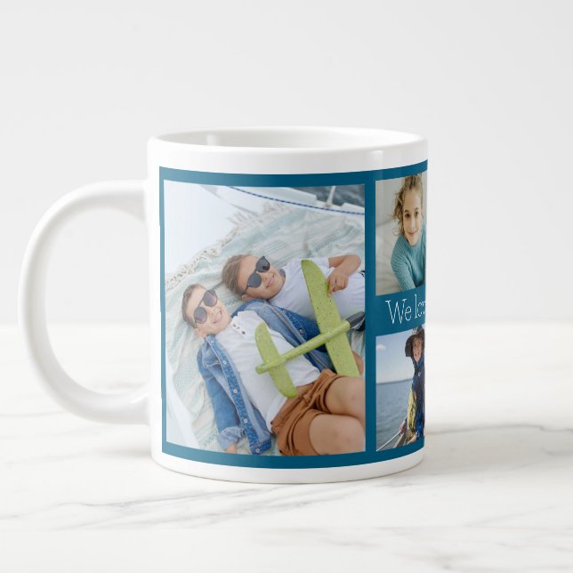 Wir Liebe Sie Bubbe Großmutter 6 Foto Jumbo-Tasse (Links)