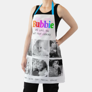 Wir Liebe Sie Bubbie Multicolor Fett 6 Foto Collag Schürze