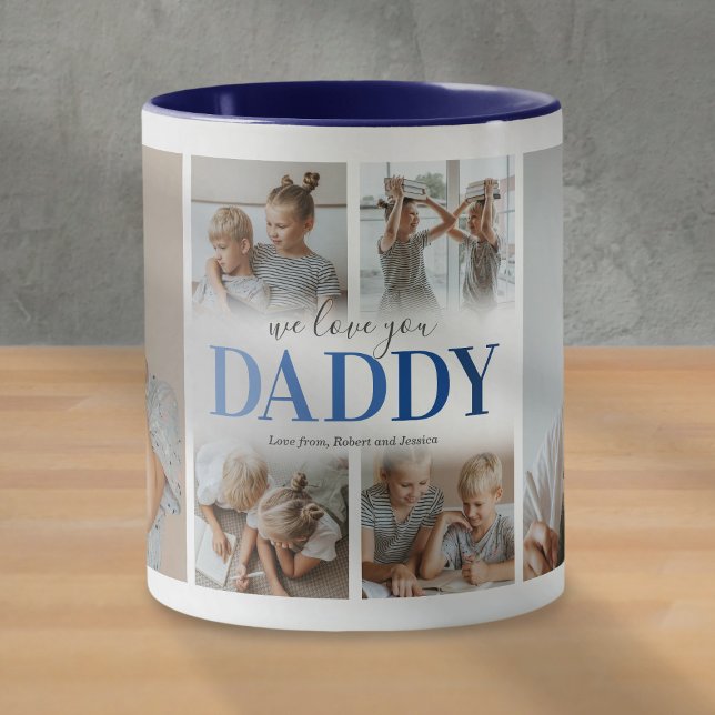 Wir Liebe Sie Daddy Foto Collage Tasse (Von Creator hochgeladen)