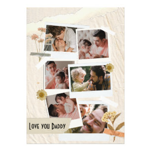 Wir Liebe Sie Daddy FotoCollage Fotodruck
