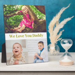 Wir Liebe Sie Daddy Gold Script Foto Collage Fotoplatte