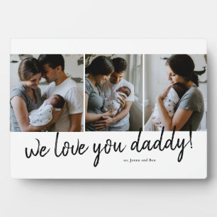 Wir Liebe Sie Daddy Modern 3 Foto Vatertag Fotoplatte