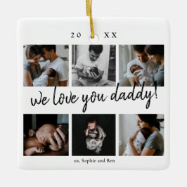 Wir Liebe Sie Daddy Modern 6 Foto Vater's Keramikornament