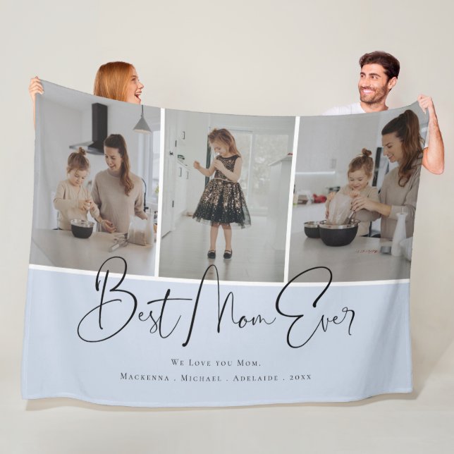 Wir Liebe Sie die beste Mama je Familienfoto Colla Fleecedecke (Beispiel)