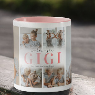 Wir Liebe Sie Gigi Foto Collage Tasse