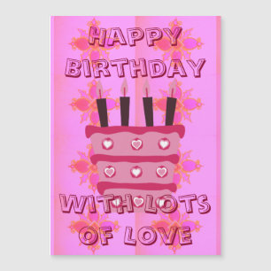 Wir Liebe Sie glücklich Geburtstag Magnetkarte