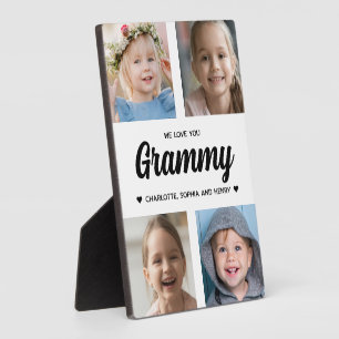 Wir Liebe Sie Grammy Familie halten Foto Collage Fotoplatte