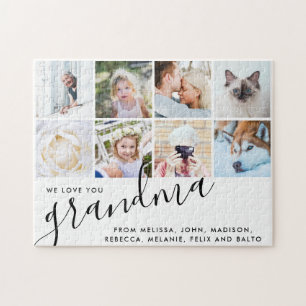 Wir Liebe Sie GrandMa! Benutzerdefiniertes Foto Puzzle