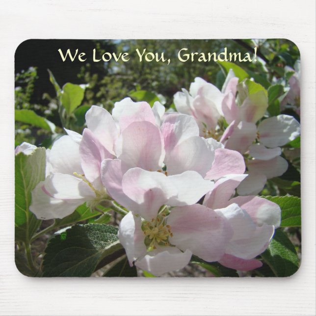 Wir Liebe Sie GRANDMA! Mousepad Apple Blüten (Vorne)