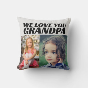 WIR LIEBE SIE GRANDPA FOTO DURCH PILLOW KISSEN
