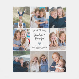 Wir Liebe Sie Großeltern Foto Collage Modern Fleecedecke