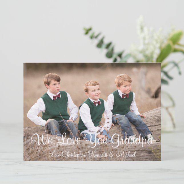 Wir Liebe Sie Großvater Vatertag Karte (Stehend Vorderseite)