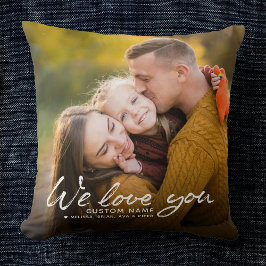 Wir Liebe Sie Individuelle Name Chic Brush Script  Kissen