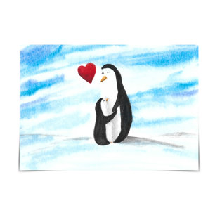 "Wir Liebe Sie" Mama & Baby Pinguin Adoption Day C Karte