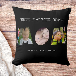 Wir Liebe Sie Mama! Daisy Butterfly Foto & Name Kissen