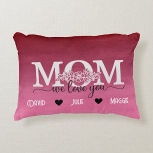 Wir Liebe Sie Mama drei Foto Collagen & Namen Acce Dekokissen