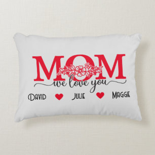 Wir Liebe Sie Mama drei Foto Collagen & Namen Dekokissen