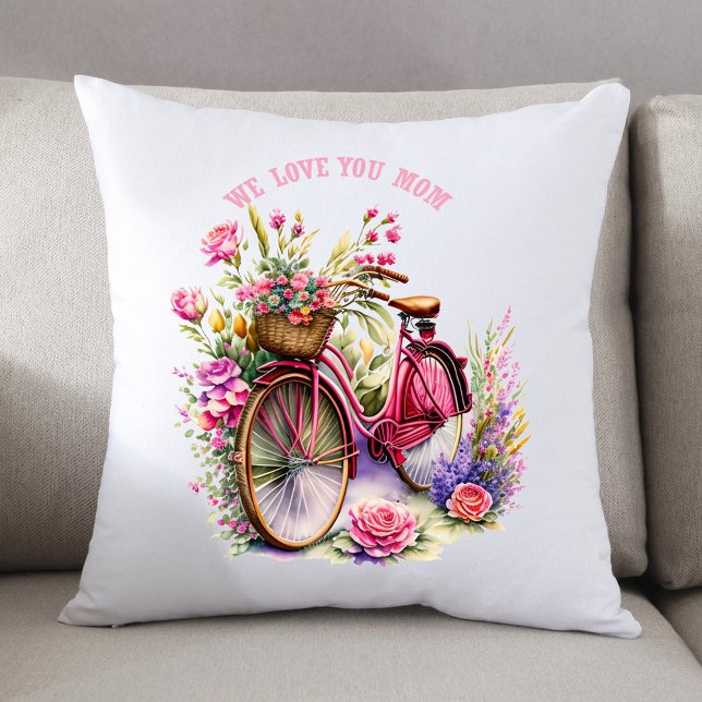 Wir Liebe Sie Mama Fahrrad Hübsche Blume Foto hinz Kissen (Von Creator hochgeladen)