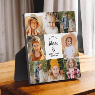 Wir Liebe Sie Mama Familie Moderne FotoCollage Fotoplatte