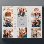 Wir Liebe Sie Mama Familienname Foto Collage Plaqu Fotoplatte<br><div class="desc">Mama Geschenk. Acht Foto Familienkissen. Anpassen mit Text und Fotos. Grauer Hintergrund. Geschenk. Wir haben dich Liebe. Familienname.</div>