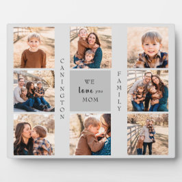 Wir Liebe Sie Mama Familienname Foto Collage Plaqu Fotoplatte