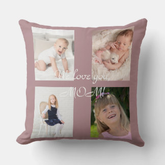 Wir Liebe Sie MAMA Foto Collage Muttertag Kissen