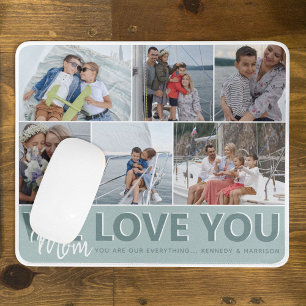 "Wir Liebe Sie" Mama FotoCollage   PERSONALISIERT Mousepad