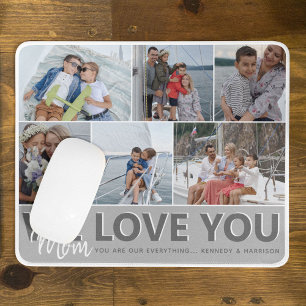 "Wir Liebe Sie" Mama FotoCollage   PERSONALISIERT Mousepad