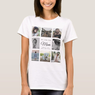 WIR LIEBE SIE MAMA Moderne Familie 16 Fotocollage T-Shirt