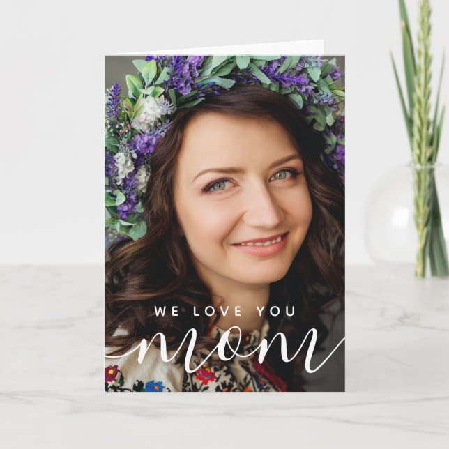 Wir Liebe Sie Mama Moderne Klassik Karte (Vorderseite)