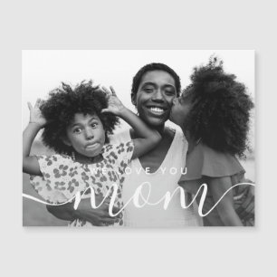 Wir Liebe Sie Mama Modernes klassisches Foto Magnetkarte