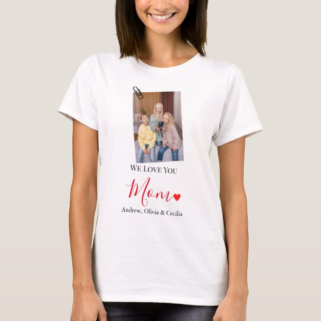 Wir Liebe Sie Mama | Niedlich 1 Foto glückliche Mü T-Shirt (Vorderseite)