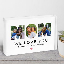 Wir Liebe Sie Mama Personalisiert Collage Fotoblock