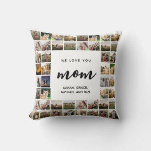 Wir Liebe Sie Mama Personalisierte FotoCollage Kissen