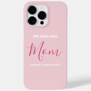 Wir Liebe Sie Mama Rosa Minimalistisch Case-Mate iPhone 14 Pro Max Hülle