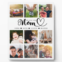 Wir Liebe Sie Mama Skript Kinder Namen Foto Collag