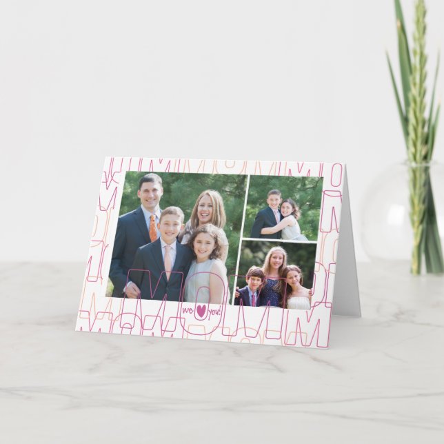 Wir Liebe Sie, Mama! x3 Karte (Vorderseite)