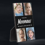 Wir Liebe Sie Meemaw Familie halten Foto Collage Fotoplatte<br><div class="desc">Erstellen Sie mit Ihren Lieblingsfamilienfotos ein besonderes Geschenk. Diese moderne Foto-Collage enthält 4 wertvolle Bilder ihrer Enkel. Der gesamte Text ist bearbeitbar. Ja,  es ist das perfekte Geschenk für den Muttertag,  aber jede Großmutter würde das auch an ihrem Geburtstag oder als Weihnachtsgeschenk erhalten.</div>
