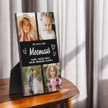 Wir Liebe Sie Meemaw Familie Moderne FotoCollage Fotoplatte<br><div class="desc">Die Meemaw We Liebe You Heart Modern Foto Collage Plaque ist ein berührendes und personalisiertes Geschenk, das Ihre Liebe für Ihre Großmutter zeigt. Diese hübsch gestaltete Gedenktafel besticht durch eine herzförmige Collage aus Foto, mit der Sie Ihre Lieblingsfamilienfotos in einem modernen und stilvollen Layout hinzufügen können. Die herzliche "Wir Liebe...</div>