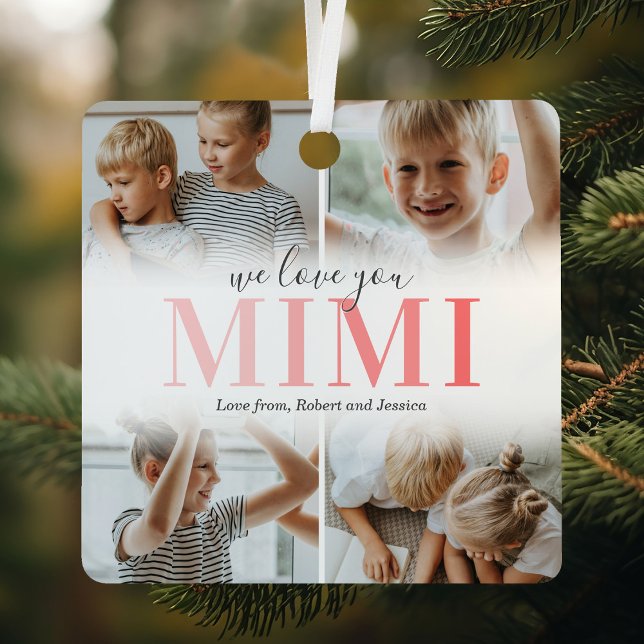 Wir Liebe Sie Mimi Foto Collage Weihnachten Ornament Aus Metall (Von Creator hochgeladen)