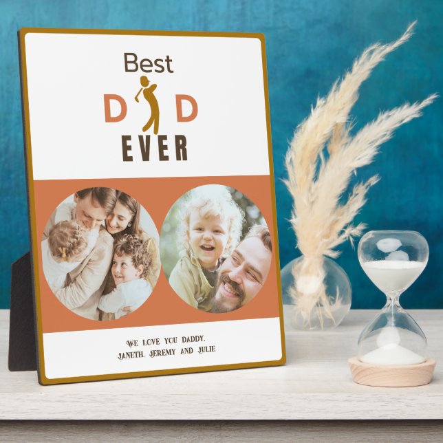 Wir Liebe Sie Modernes Best Vater je Vatertag Foto Fotoplatte (Seite)