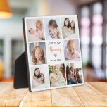 Wir Liebe Sie Mommy 8 Foto Collage Pink Herz Fotoplatte<br><div class="desc">Diese 8-Foto-Collage rosa moderne Plaque besticht durch die herzliche Botschaft "We Liebe you mommy" in eleganter Schrift-Typografie und einem schlichten Herz. Ein ideales Geschenk für Ihre Mutter am Muttertag, Weihnachten oder Geburtstag. Es kann mit 8 familiären Fotos personalisiert werden, mit Ihrer eigenen Botschaft und Ihren eigenen Namen, die es zu...</div>