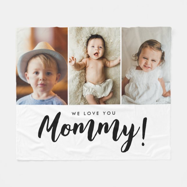 Wir Liebe Sie Mommy Children Fotos Fleecedecke (Vorderseite (Horizontal))