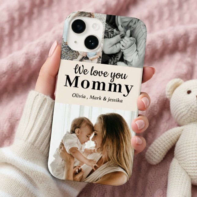 Wir Liebe Sie Mommy - Custom Foto Collage iPhone Case-Mate iPhone Hülle (Von Creator hochgeladen)
